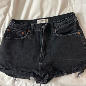 Black Abercrombie Jean Shorts